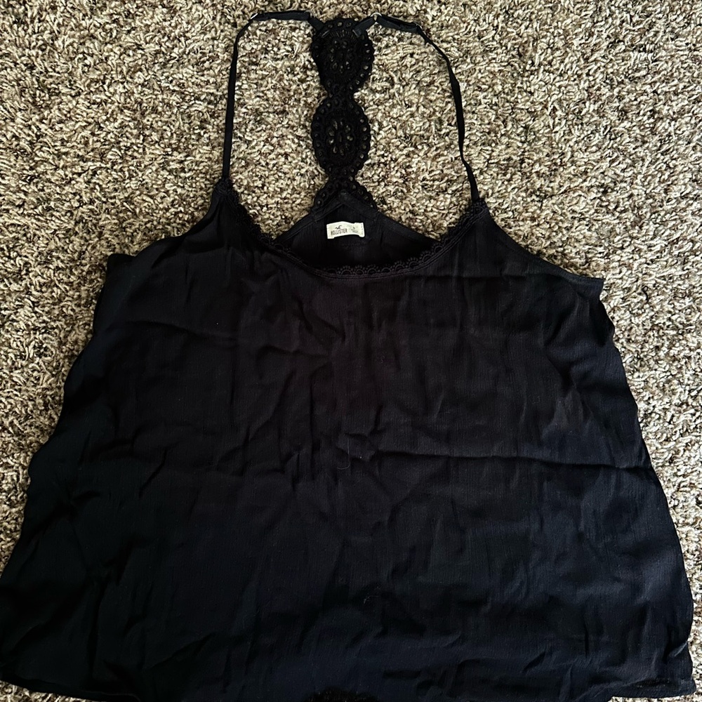 Hollister Black Backless Sleeveless Tank Top